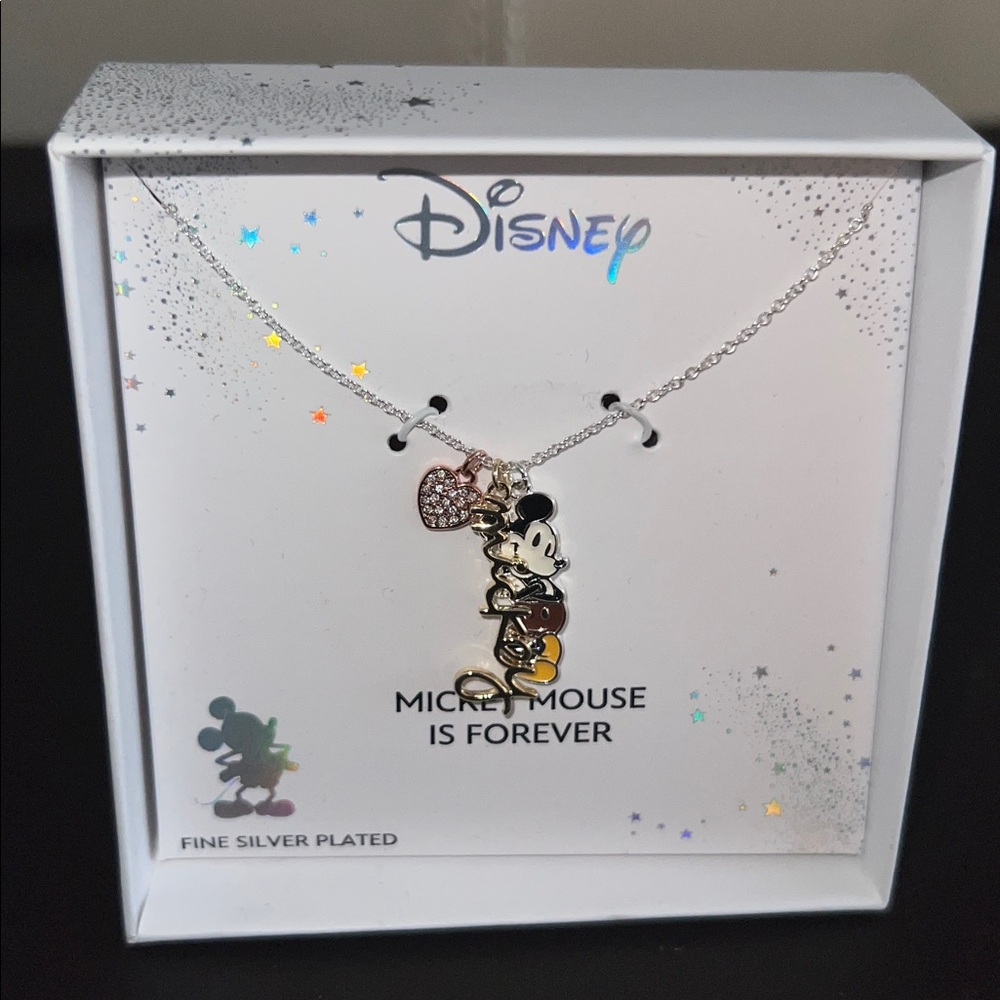 Disney Mickey Mouse is Forever Silver Plated Necklace